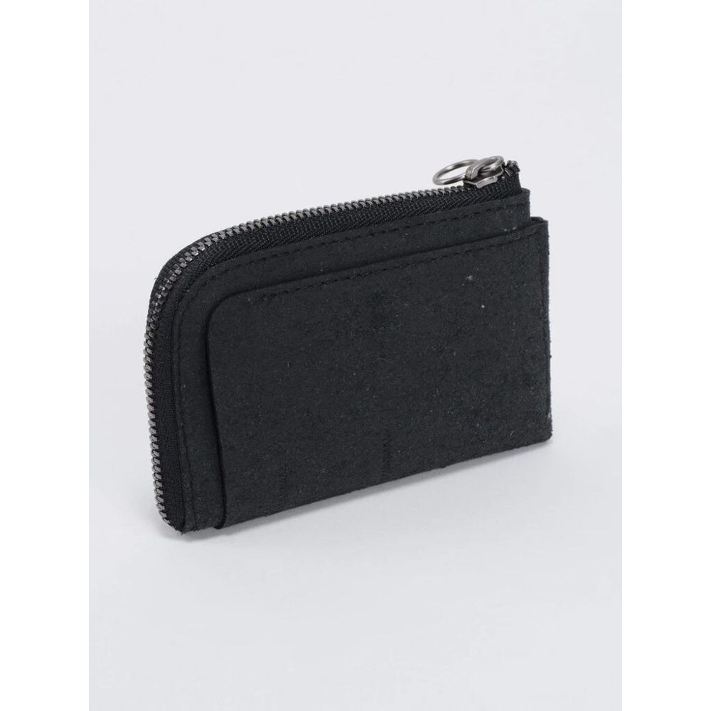 Cote & Ciel Zippered Wallet Recycled Leather | Black – Sportique