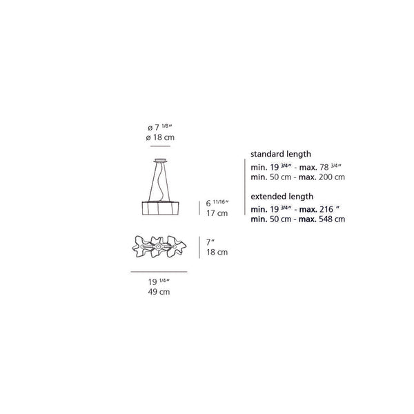 Artemide Logico Triple Linear Micro Suspension Light Max 3X60W Grey/White