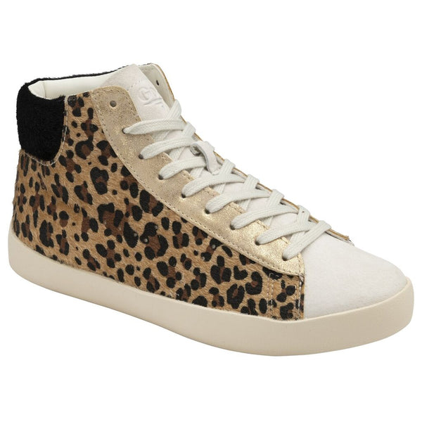 Gola Women's Nova High Oasis Sneakers | Off White/Leopard