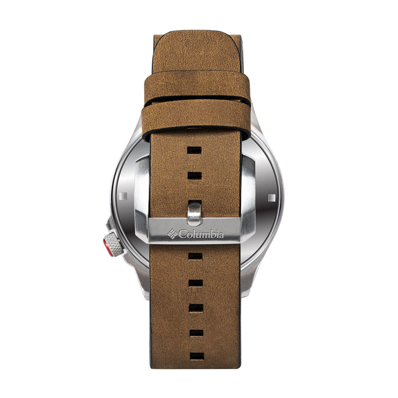 Columbia Collegiate Canyon Ridge Oklahoma Sooners Men's Analog Watch | Saddle Color Leather Strap