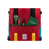 Topo Designs Flap Pack Backpack | Red/Turquoise