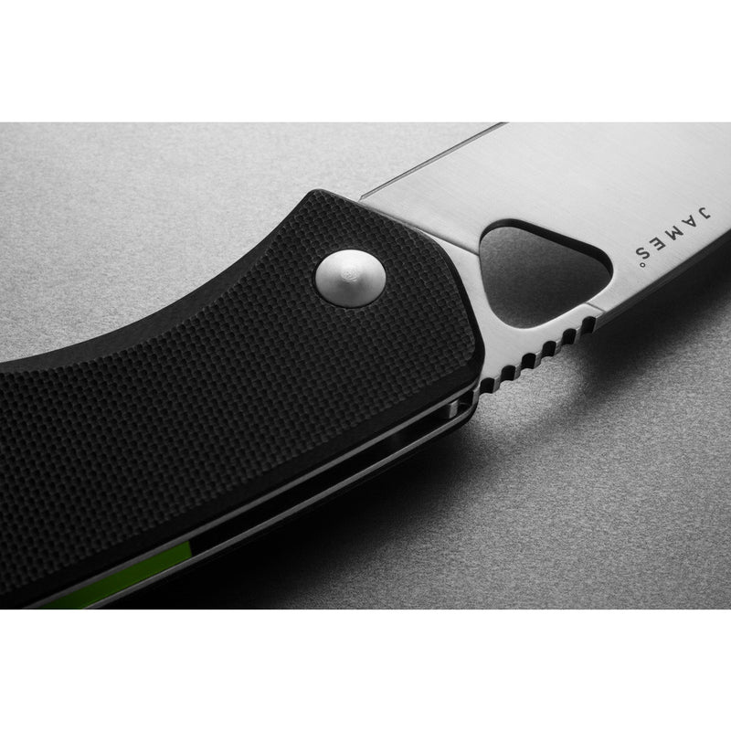 James Knives The Folsom Knife |  Black/Stainless KFOL2001