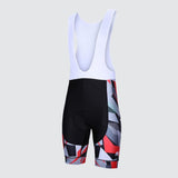 Zone3 Men's Lycra Power Bib Shorts | Black/Red/Grey/White