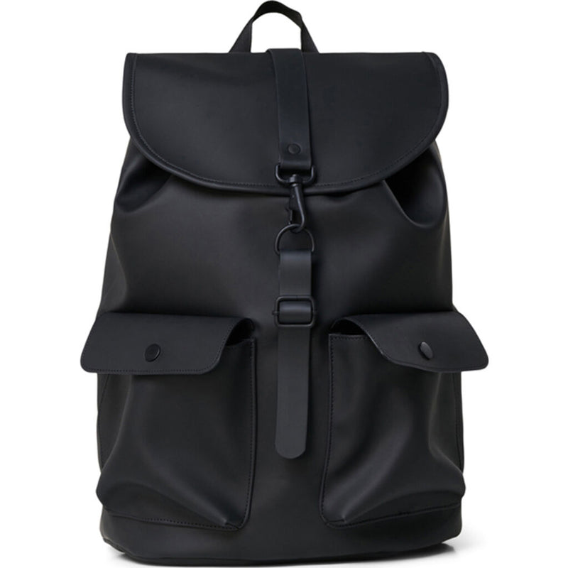 rains camp backpack black Rains in for $140 shaped carrying case features a flap closure with a magnetic fastener Rucksack RAINS Camp Backpack Black