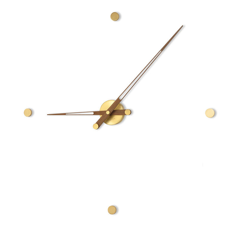 Nomon Rodon 4 G Wall Clock | Brass/Walnut