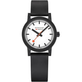 Mondaine Official Swiss Railways Watch Essence Pay Chip | Black/White Dial/Black Strap