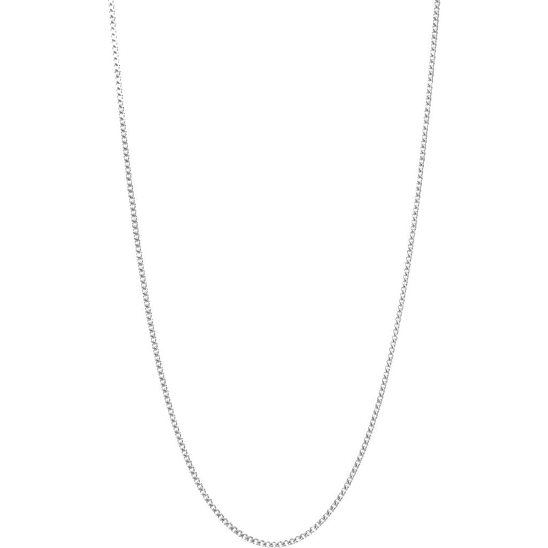 Miansai Mens 2mm Sterling Silver Cuban Chain Necklace | Polished Silver