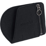 Cote & Ciel Zippered Coin Purse Recycled Leather, Black