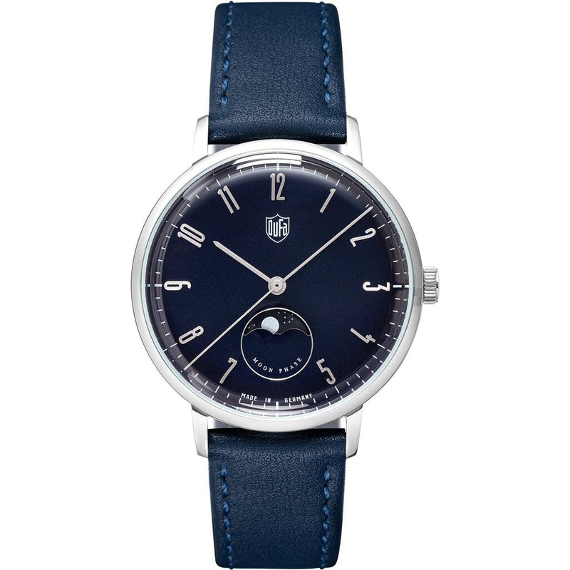 DuFa GROPIUS MONDPHASE Mondphase Watch | Stainless Steel Blue Dial Blue Band