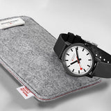 Mondaine Official Swiss Railways Watch Essence Pay Chip | Black/White Dial/Black Strap