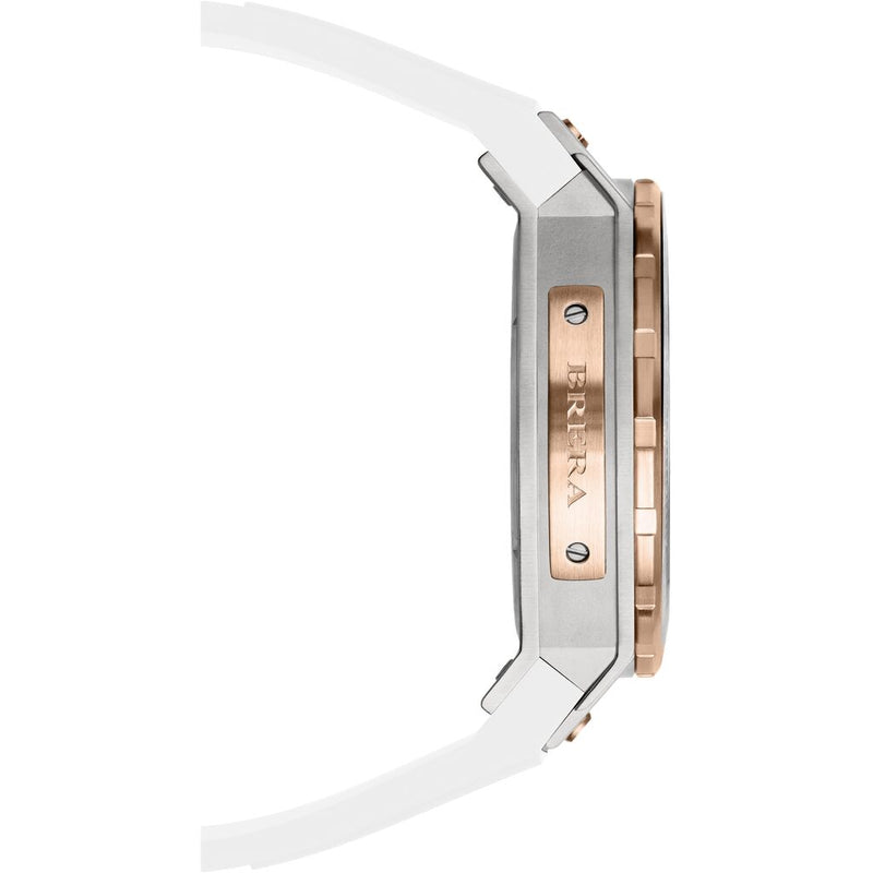 Brera Milano Granturismo Gt2 Chronograph Quartz Watch | Stainless Steel/White Strap