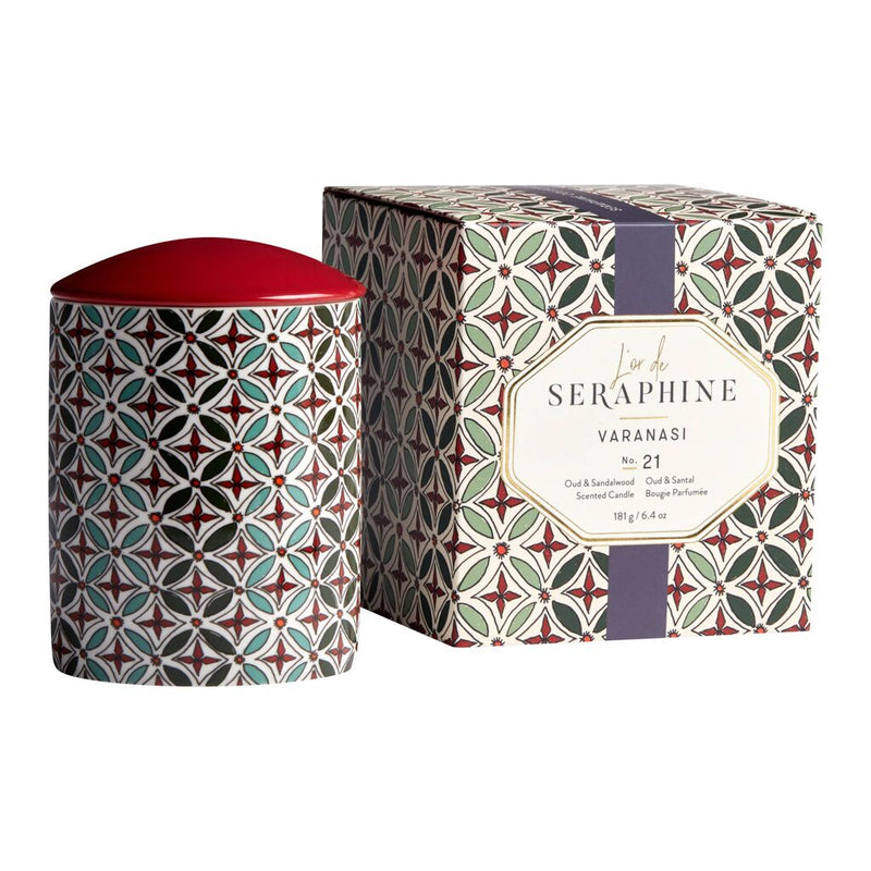 L'or de Seraphine Varanasi Medium Ceramic Jar Candle