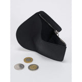 Cote & Ciel Zippered Coin Purse Recycled Leather, Black