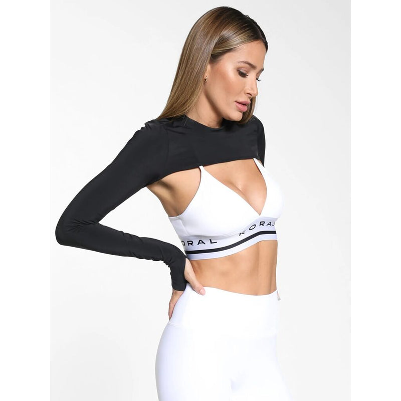 Koral Mina Blackout Long Sleeve Shrug | Black