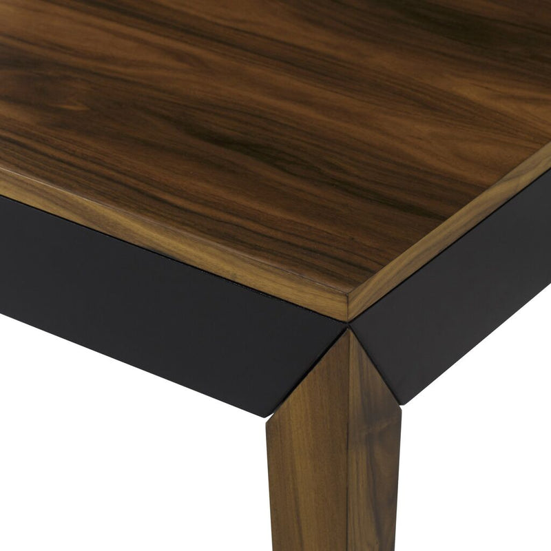Sonder Living Reform Extendable Dining Table | Black & Rosewood