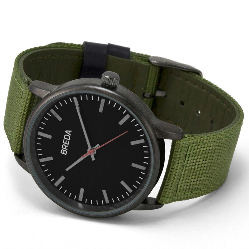Breda Watches Valor Watch | Gunmetal/Green 1707b