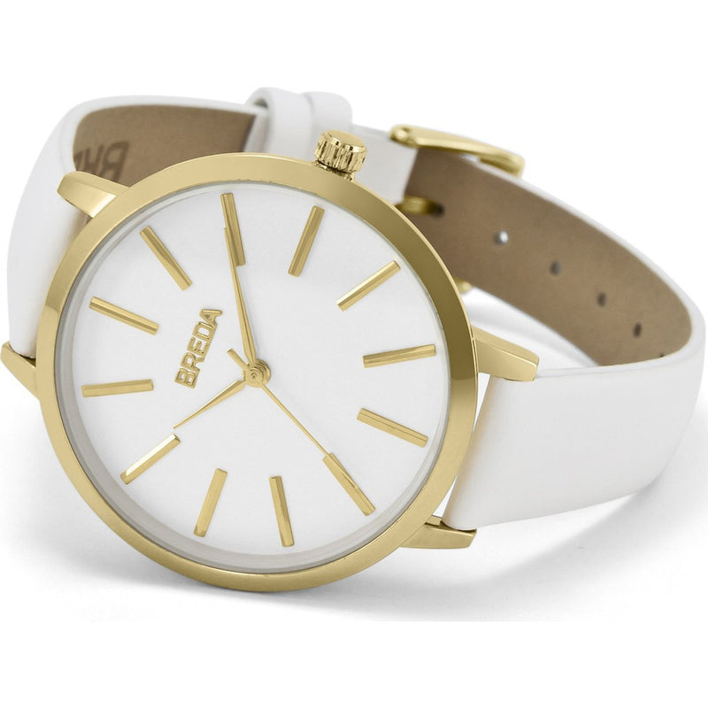 Breda Watches Joule Watch | Gold/White 1722c