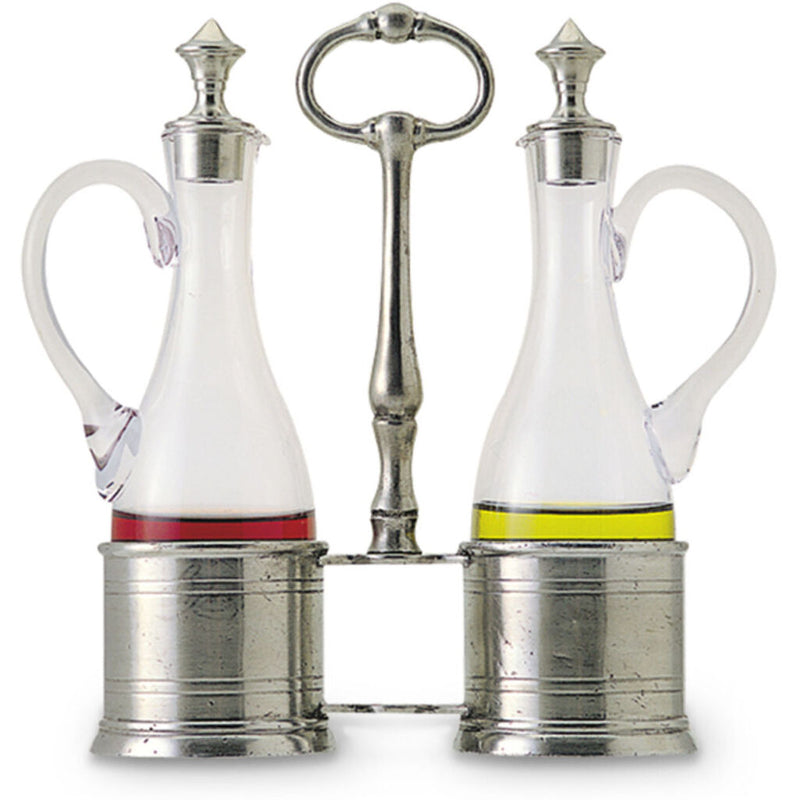 Match Oil & Vinegar Set with Pewter Tops