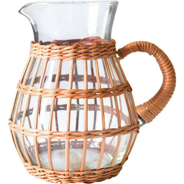 Seagrass Rattan Cage Tall Pitcher