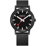 Mondaine Official Swiss Railways Watch Essence Pay Chip | Black/Black Dial/Black Strap