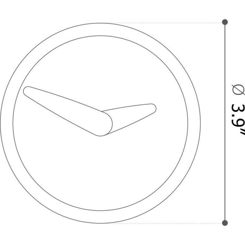 Nomon Atomo Wall T Clock | Graphite Brass with Walnut Hands