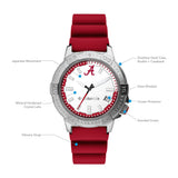 Columbia Collegiate Peak Patrol Alabama Crimson Tide Men's Analog Watch | Maroon Silicone Strap