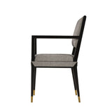 Sonder Living Reform Arm Chair | Black Finish/Winston Speckle