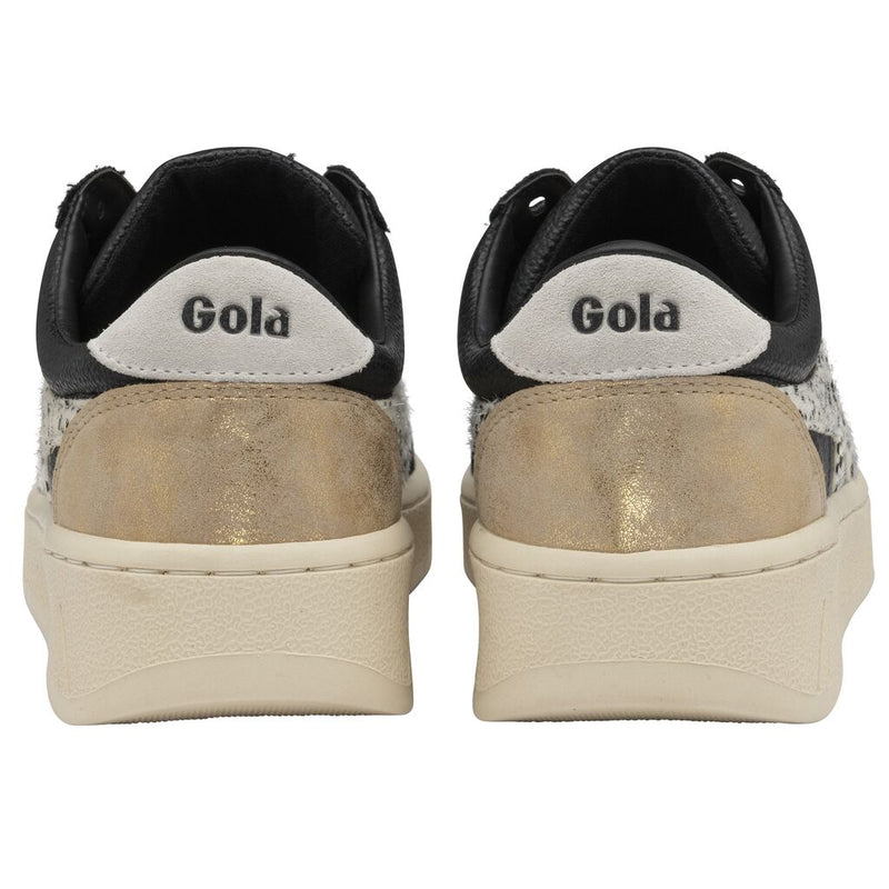 Gola Women's Grandslam Tropic Sneakers | Black/Cheetah/Gold