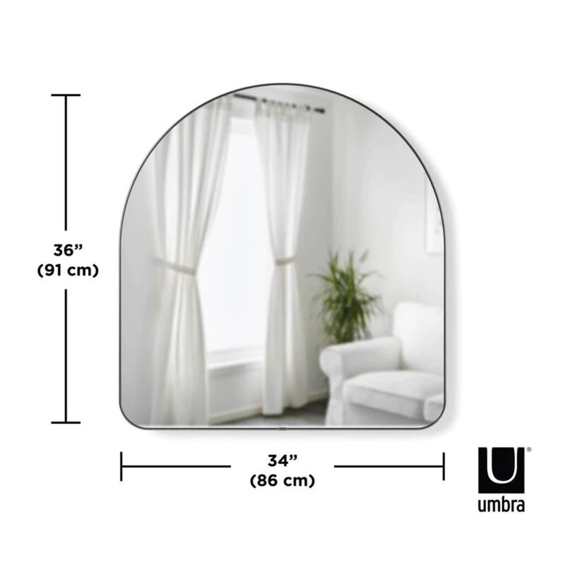 Umbra Hubba Arched Mirror 34x36 - Metallic Titanium