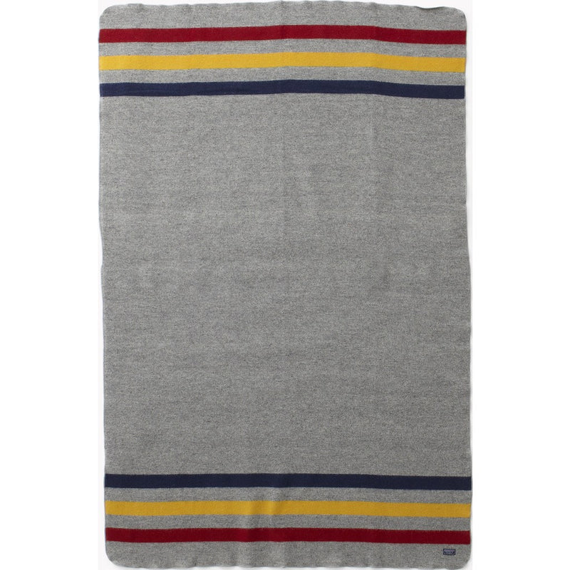 Faribault Revival Stripe Wool Throw | Gray 1800 50" x 72"