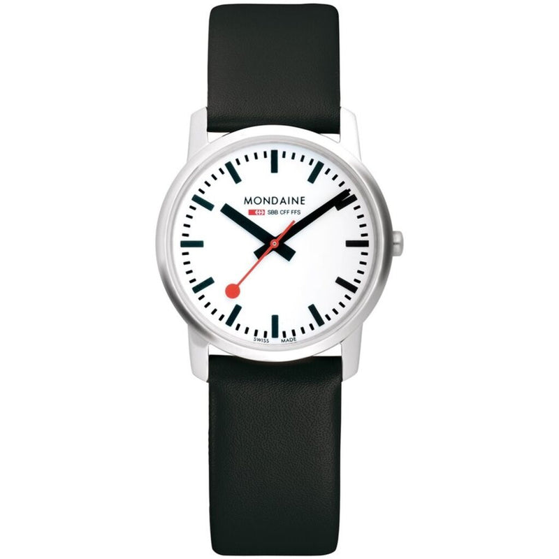 Mondaine Official Swiss Railways Simply Elegant Pay Chip Watch | White Dial/Black