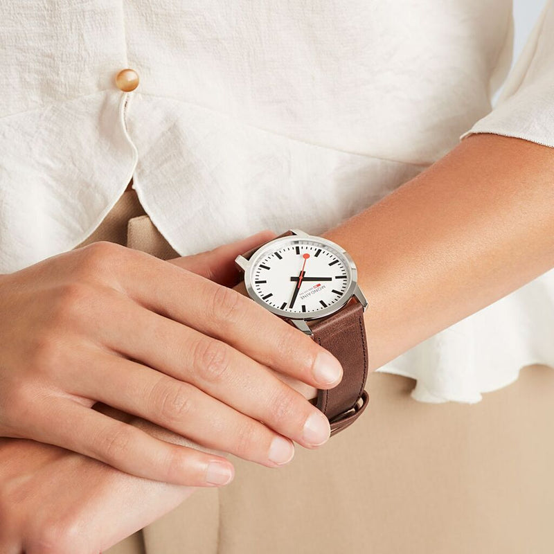 Mondaine Simply Elegant 40 mm Watch | St. Steel Polished