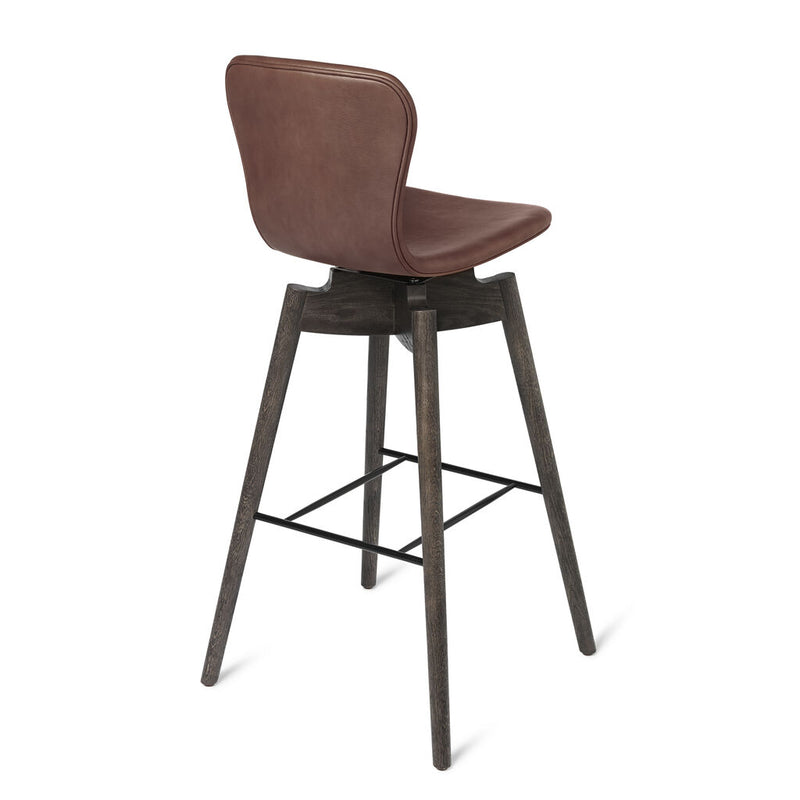 Mater Furniture Shell Stool Bar 30.0" | Sirka Grey Stained Solid Oak