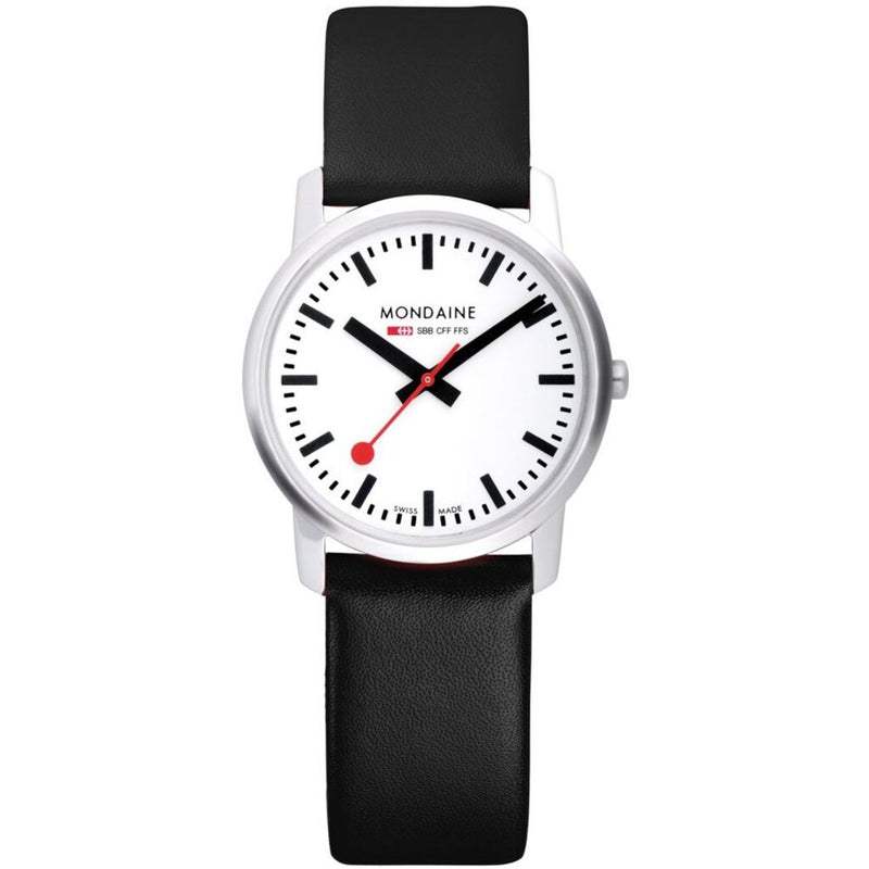 Mondaine Official Swiss Railways Simply Elegant Pay Chip Watch | White Dial/Black