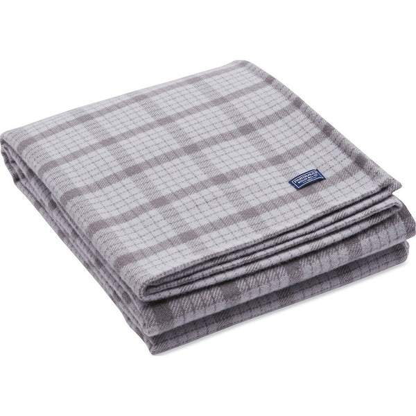 Faribault Holiday Hastings Plaid Wool Throw | Silver 19416 50x72
