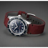 Spinnaker Fleuss Japan Automatic 3 Hands Watch | Prussian Blue / Stainless Steel / Blue / Red