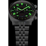 Spinnaker Hull Japan Quartz California Chronograph Watch | Vintage Black / Stainless Steel / Black / Stainless Steel