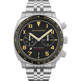 Spinnaker Hull Japan Quartz California Chronograph Watch | Vintage Black / Stainless Steel / Black / Stainless Steel