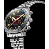 Spinnaker Hull Japan Quartz California Chronograph Watch | Oxblood / Stainless Steel / Red / Stainless Steel