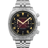 Spinnaker Hull Japan Quartz California Chronograph Watch | Oxblood / Stainless Steel / Red / Stainless Steel