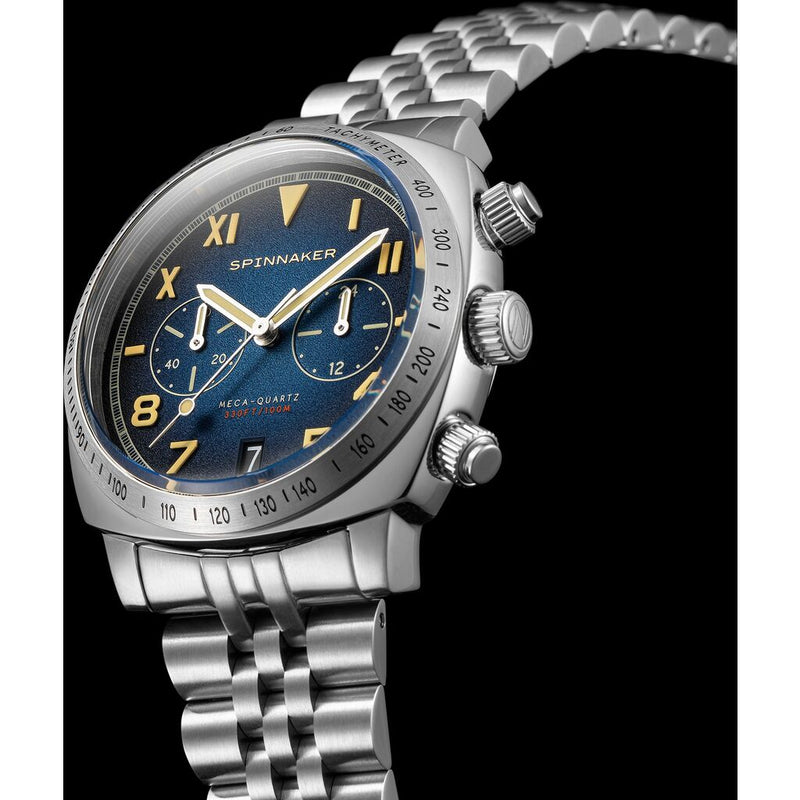 Spinnaker Hull Japan Quartz California Chronograph Watch | Fumee Blue / Stainless Steel / Blue /  Stainless Steel