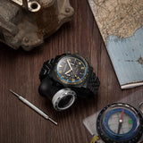 Spinnaker Hull Japan Quartz California Chronograph Watch | All Black / Stainless Steel / Black / Ionic Plating  Black