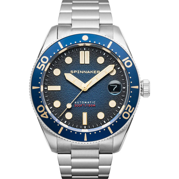 Spinnaker Croft Japan Mid-Size Automatic 3 Hands Watch | Regiment Blue / Stainless Steel / Blue / Stainless Steel