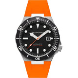 Spinnaker Boettger Japan Automatic NBR 3 Hands Watch | Tropical Orange / Stainless Steel / Black / Orange