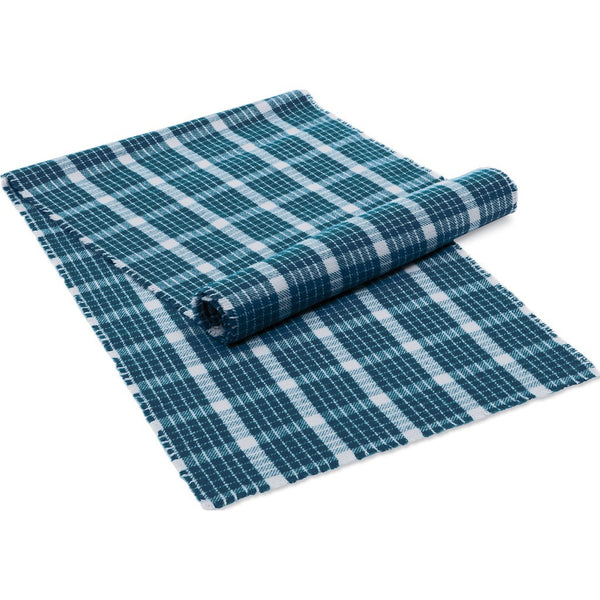 Faribault Hastings Plaid Table Runner | Teal 19485 19x90