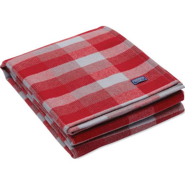 Faribault Holiday Mapleton Plaid Wool Throw | Red 19560 50x72