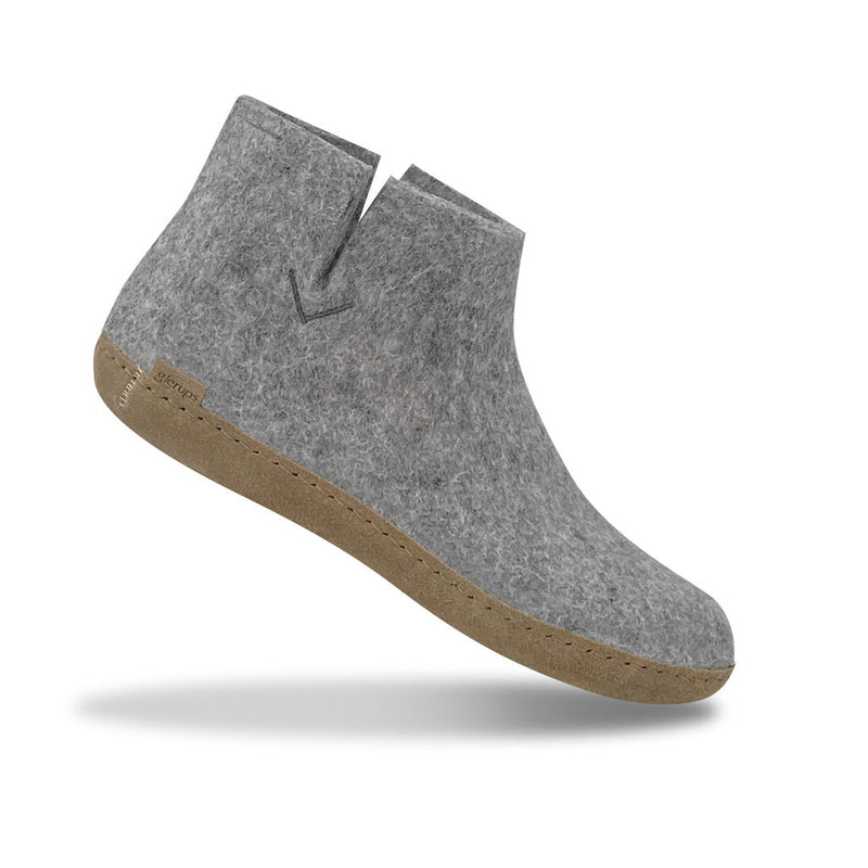 Glerups The Boot with Leather Sole | Grey