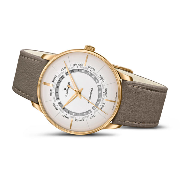 Junghans  Meister Worldtimer Watch | Leather Strap 027/5012.02