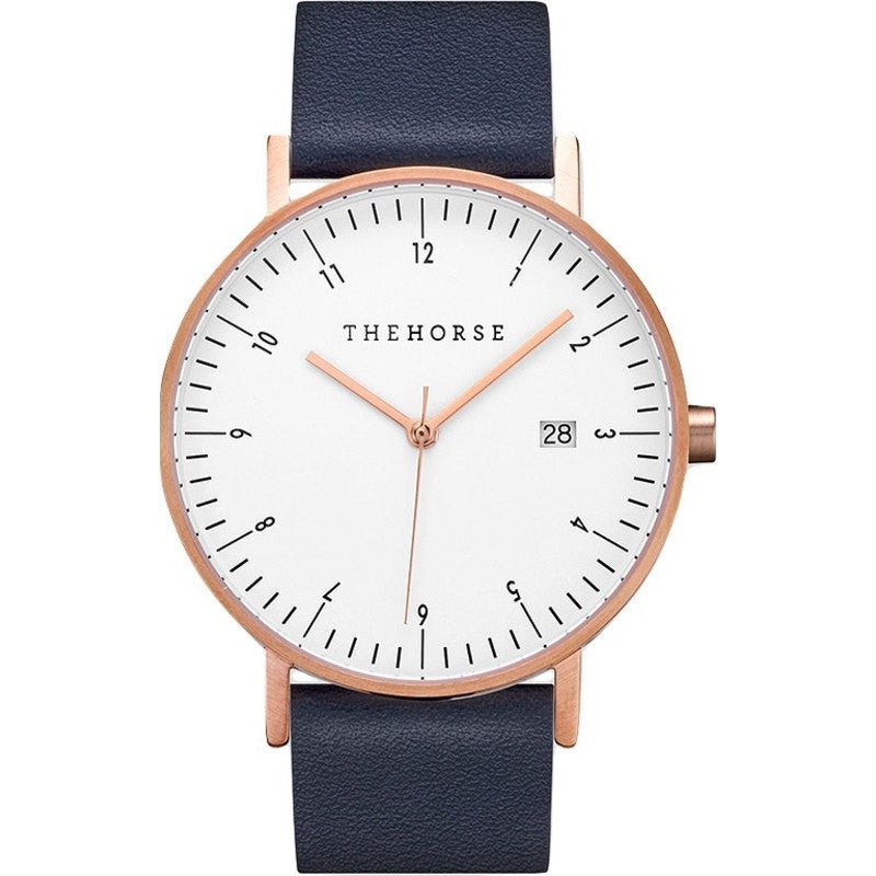 The Horse D Series Rose Gold Watch | Navy D3