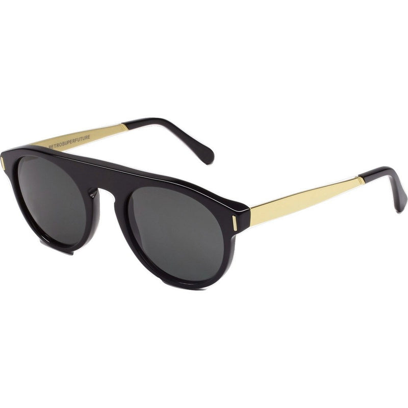RetroSuperFuture Racer Sunglasses | Francis Black Gold 3XC